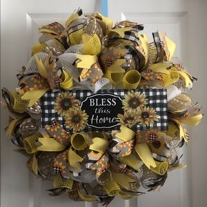 Homemade Bless This Home Wreath